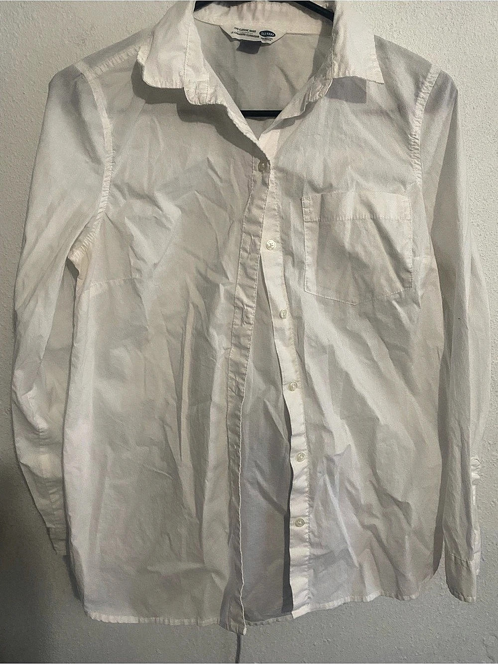 Old Navy The Classic Shirt Button Down Shirt in White Size Small